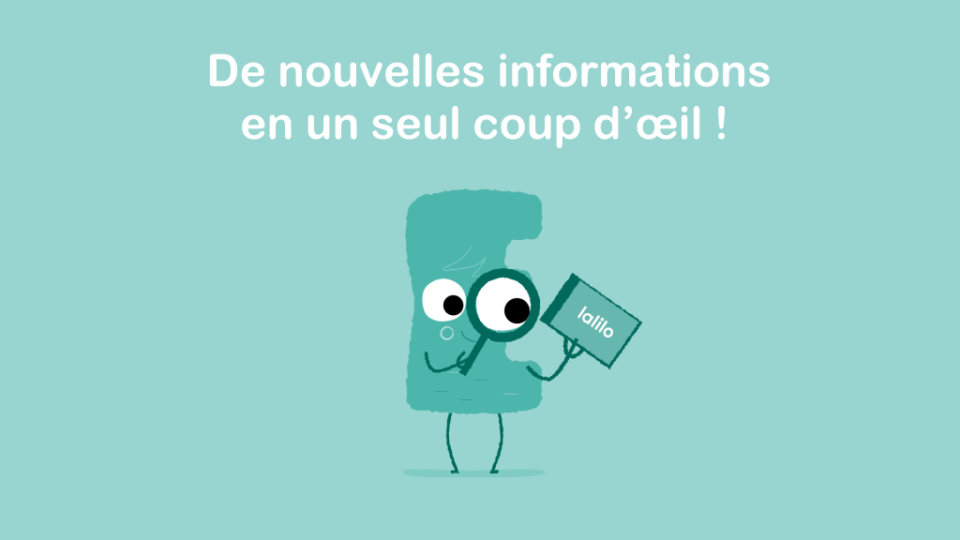 De nouvelles informations en un seul coup d’œil !